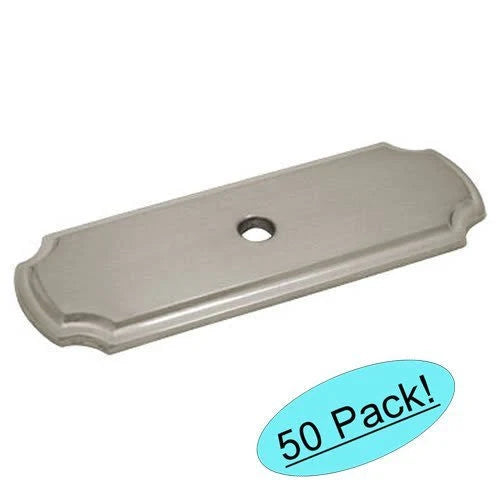 Satin Nickel Cabinet Hardware Knob Backplate 50 Pack F539757