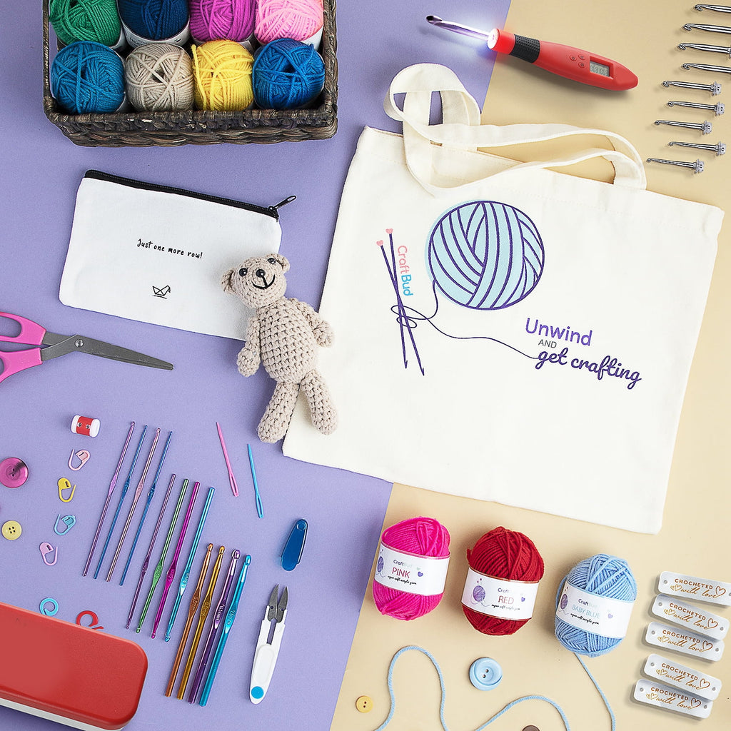 Mini Crochet Set Kit With Yarn And Crochet Hook Set 68pc V44693