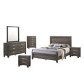 Gray 6pc Bedroom Set with Chest and 2 Nightstands O539838