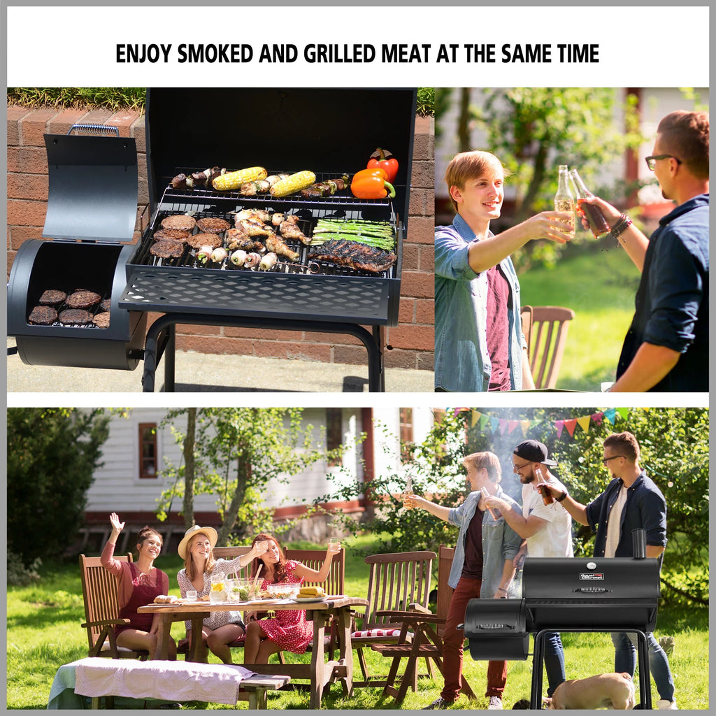 Charcoal Grill with Offset Smoker F572