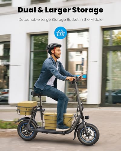 Electric Scooter with Seat, 550W Motor, 20-Mile Range K216