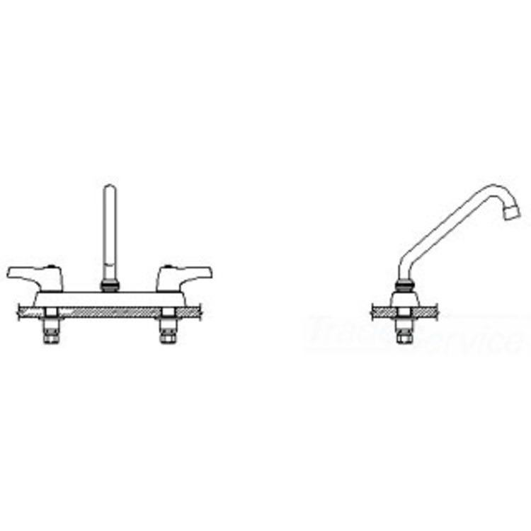 Two Handle Cast Deck-Mount Faucet X7869