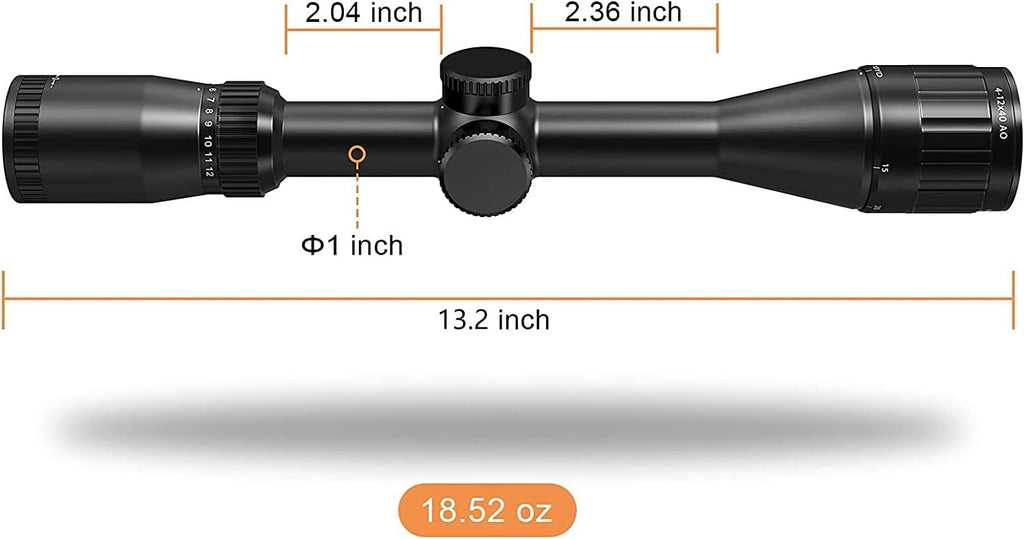 4-12x40 AO Tactical Rifle Scope with BDC Reticle K132474