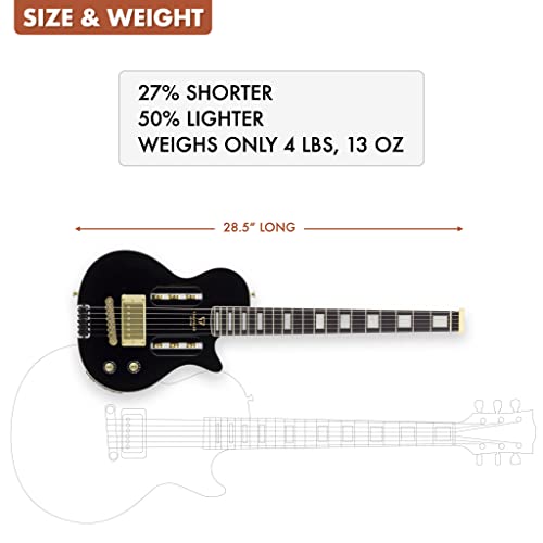 Gloss Black Electric Guitar with Headphone Amp Q521358