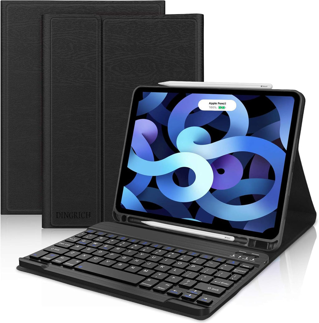 iPad Air 5th Generation Case with Keyboard 10.9 inch Backlit Rotating F2093