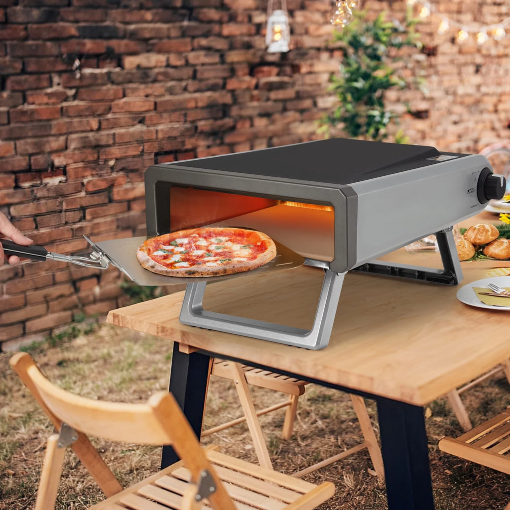 Portable Gas Stainless Steel Pizza Oven with Rotating Stone T575
