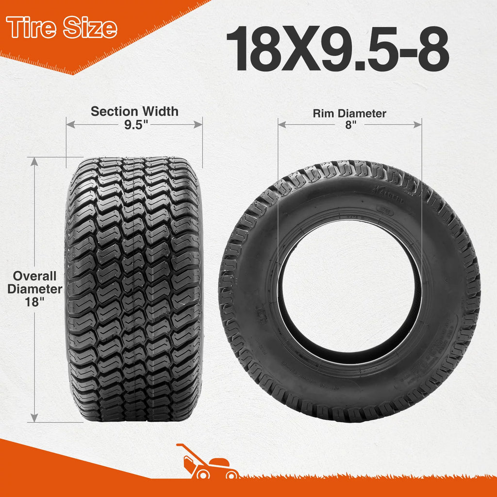 18x9.5-8 Tubeless Turf Tire Set of 2 H158