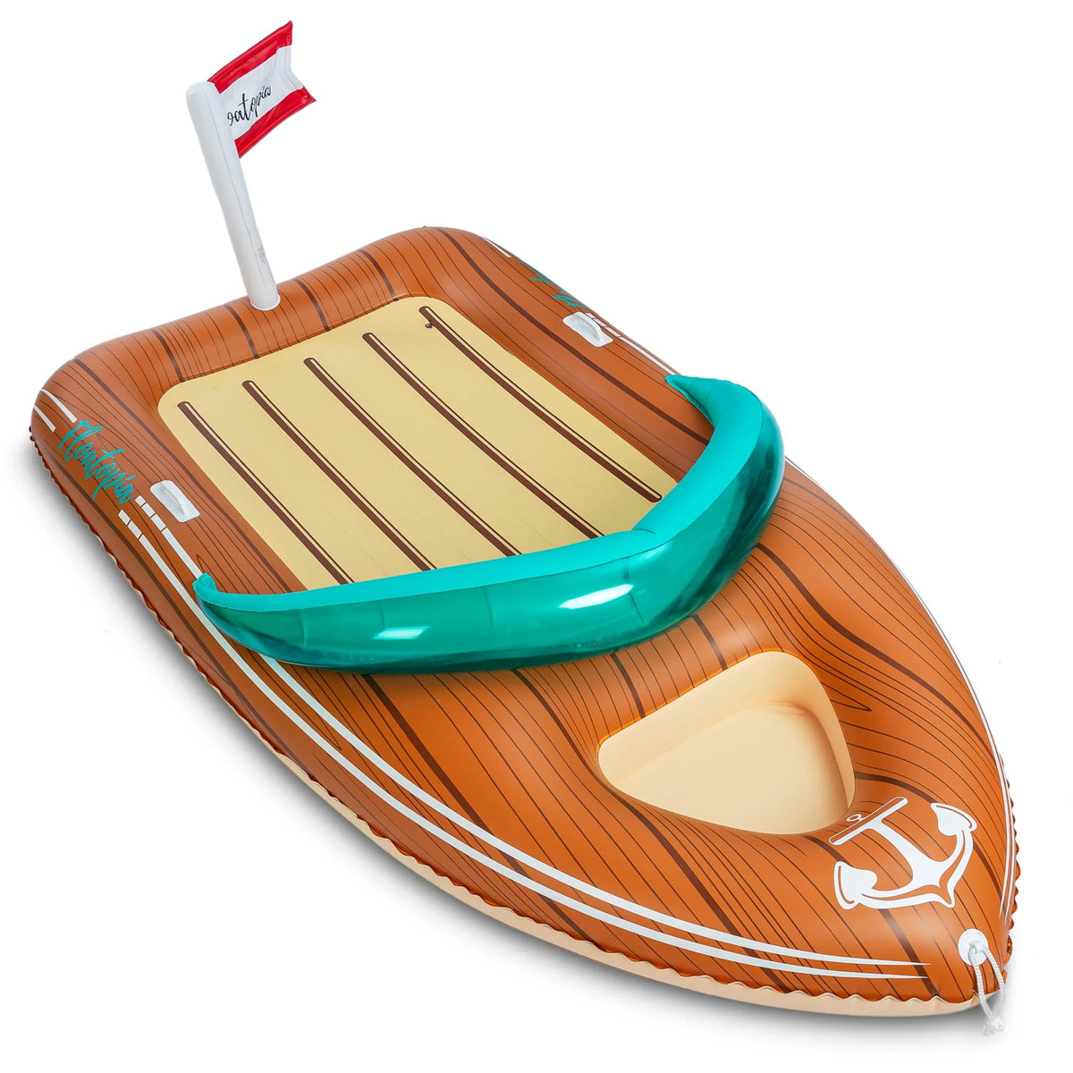 8 ft Inflatable Boat Pool Float with Reinforced Cooler V1769
