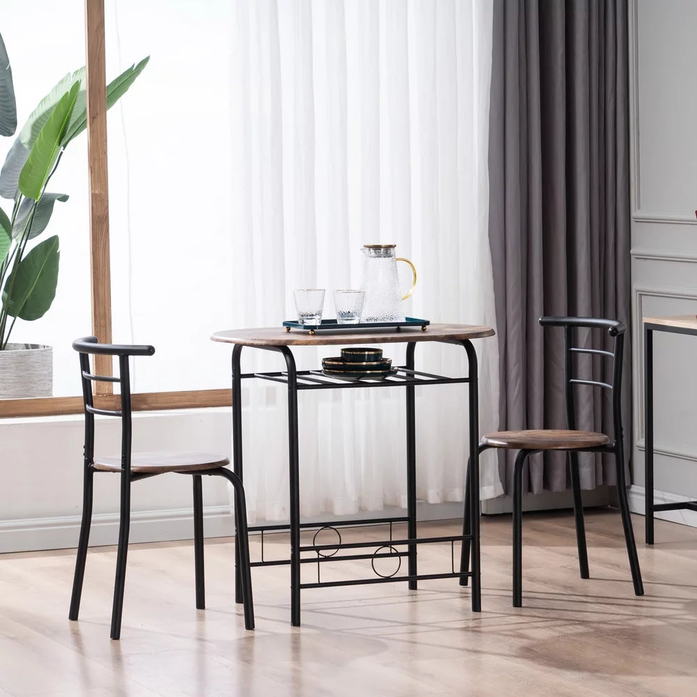 3-Piece Dining Table Set with Metal Frame F930