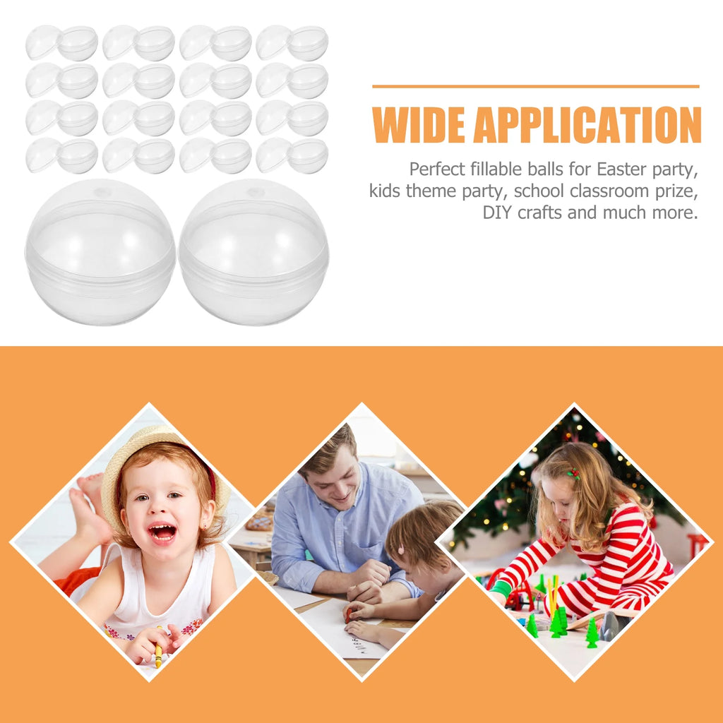 200 pcs Clear Plastic Fillable Balls T9923