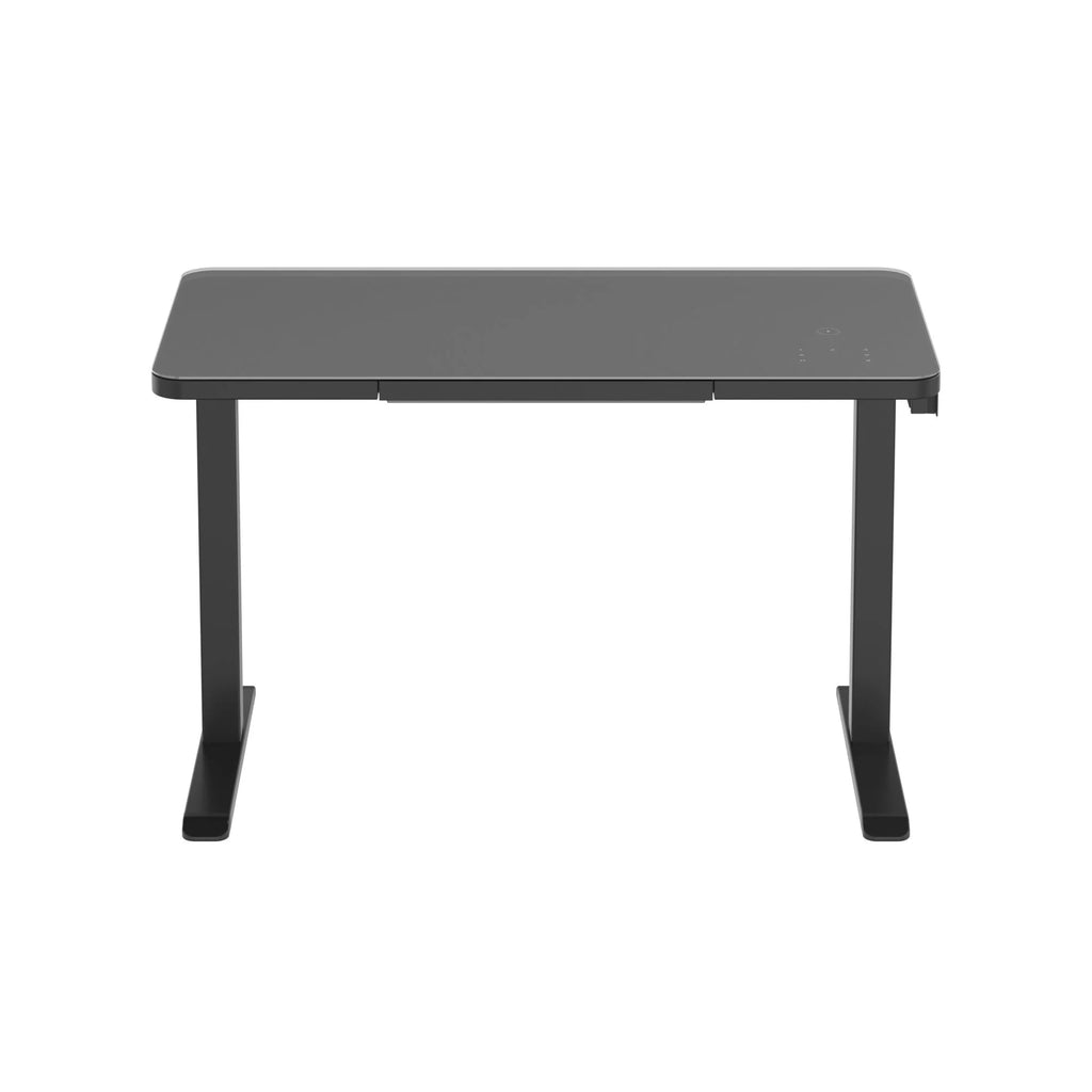Black Glass Tabletop Standing Desk O115920