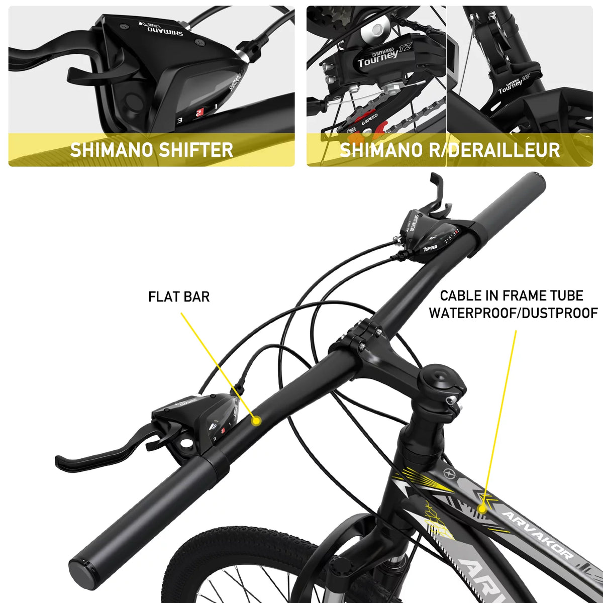 26'' Mountain Bikes 21 Speeds Double Disc Brake Gray X600