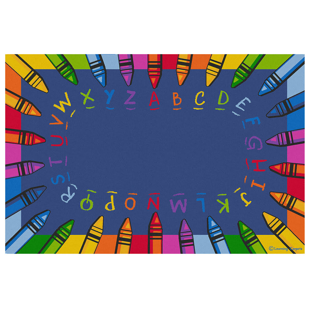 Alphabet Crayon Rectangle Carpet S68458