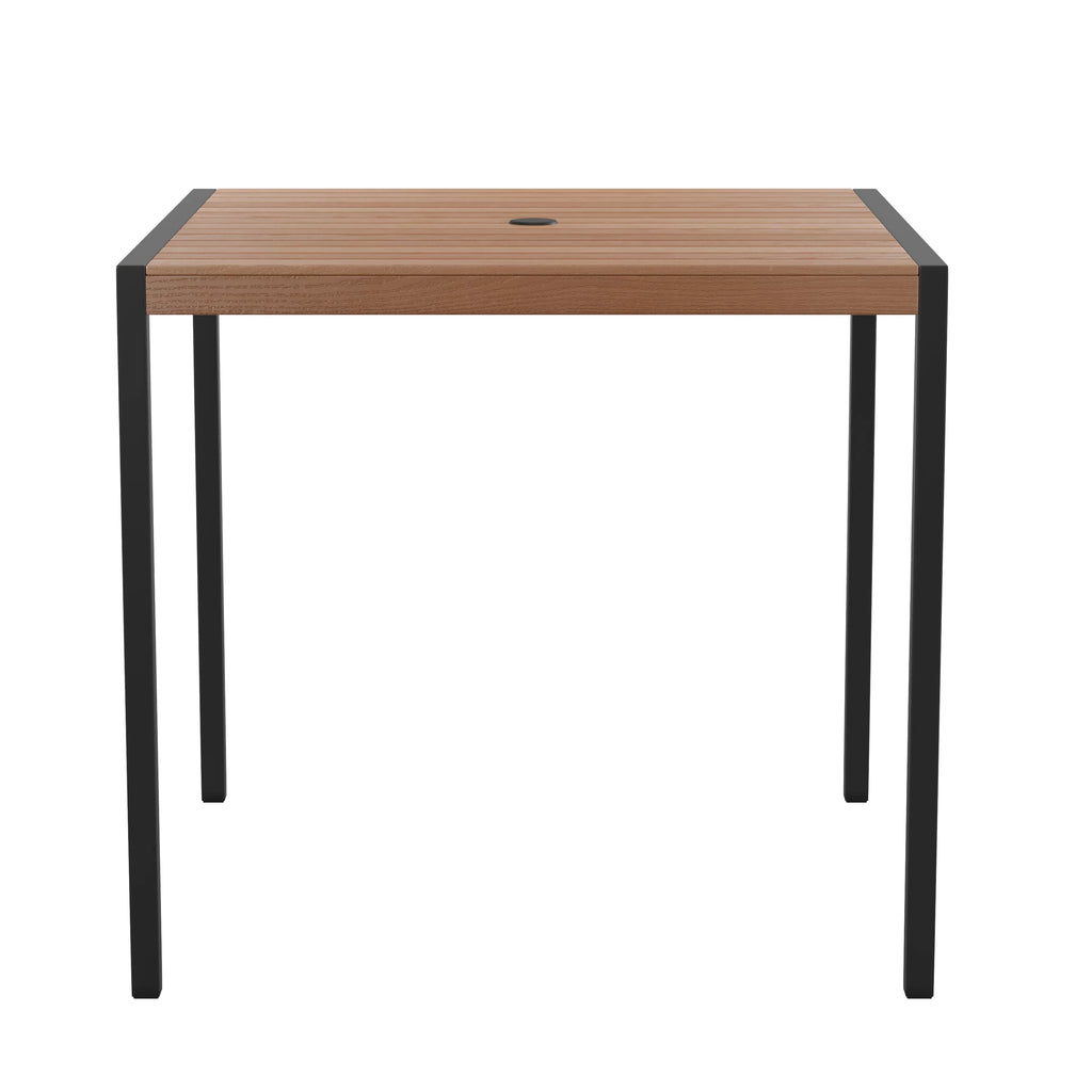 35" Square All-Weather Faux Teak Patio Dining Table F751