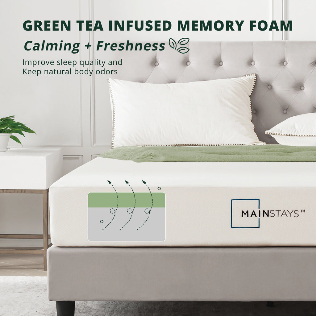 6” Green Tea Infused Memory Foam Mattress, Twin K768
