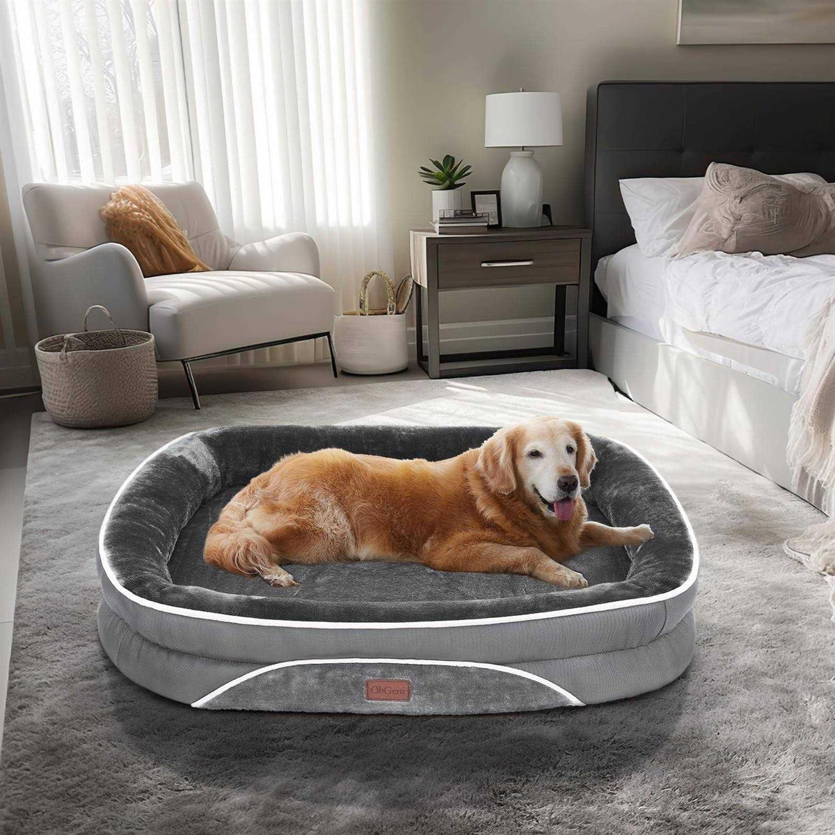 Oversized Orthopedic Dog Bed with Egg Foam R425