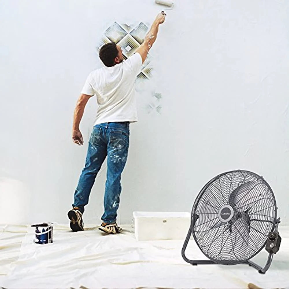20 High Velocity Floor Fan with Remote, Black D21347