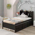 Twin Bed with Bookcase Trundle Drawers H645796