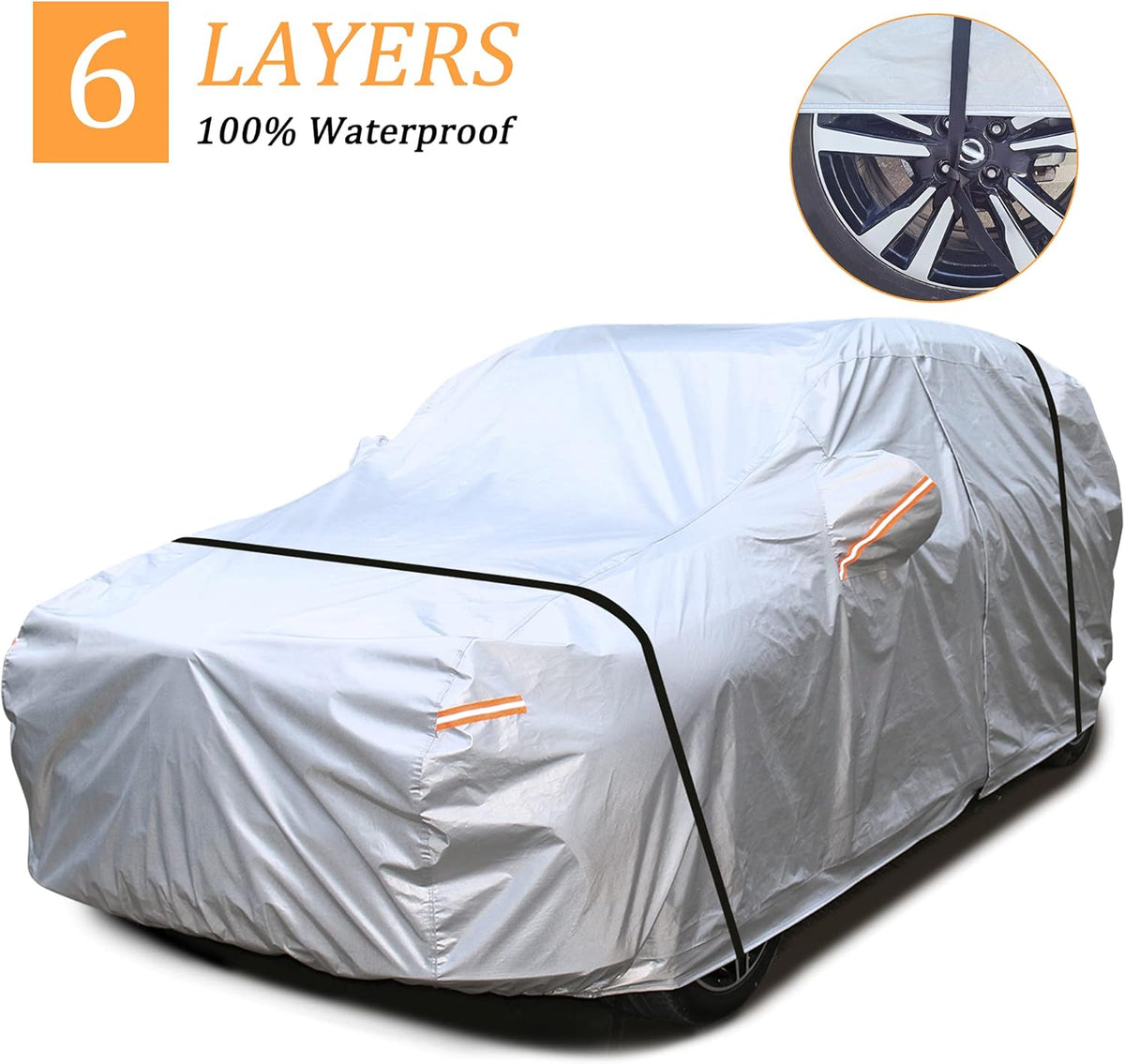 Waterproof All Weather Car Cover with Zipper I254769