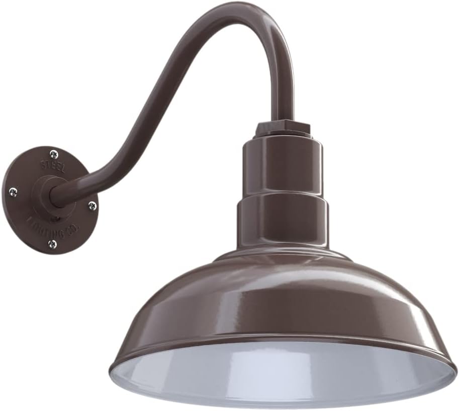 12 inch Dome Gooseneck Outdoor Wall Mounted Barn Light Y791743