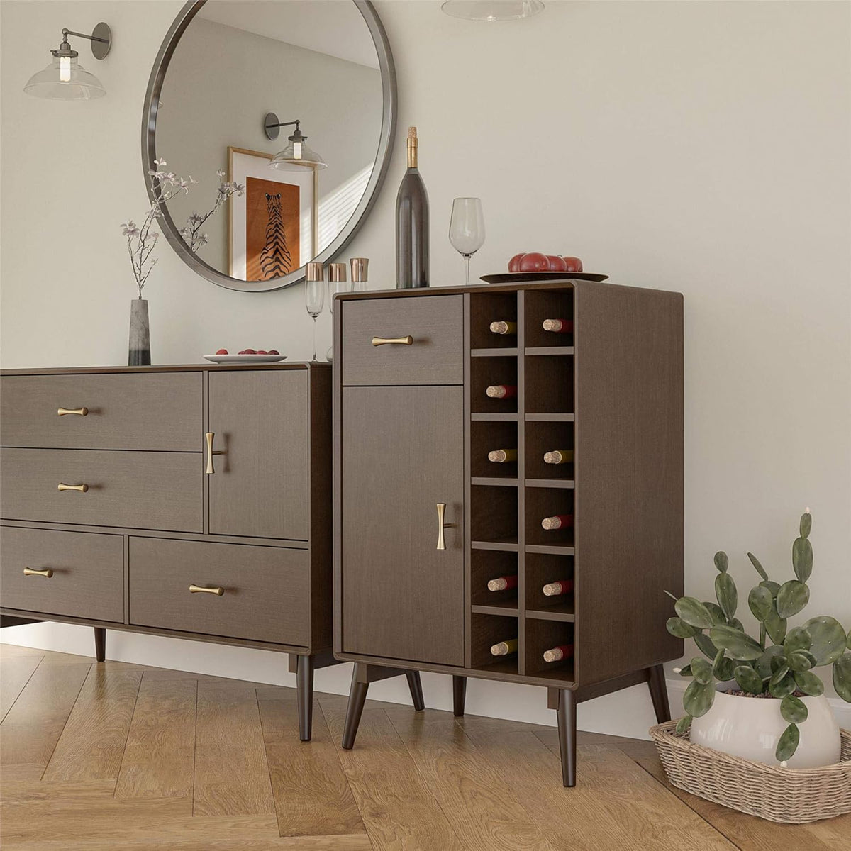 4 Shelf Walnut Bookcase C20248