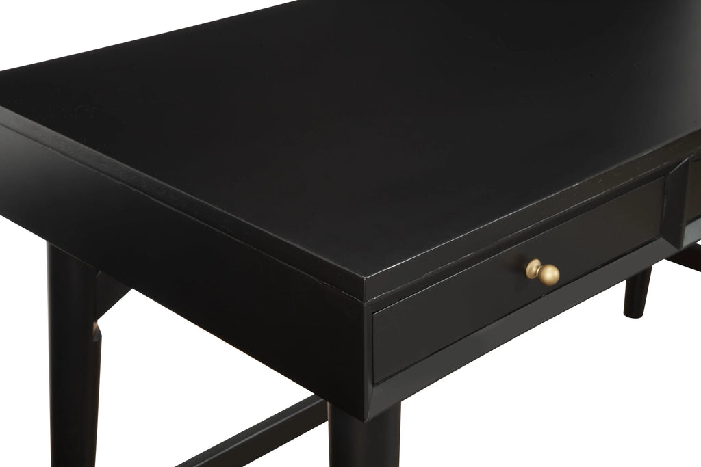Black 3 Drawer Wood Desk B58748
