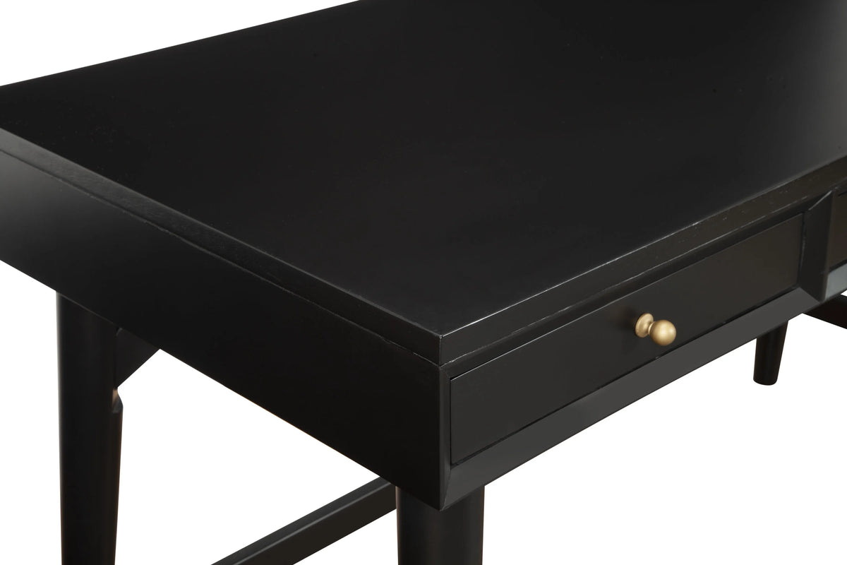 Black 3 Drawer Wood Desk B58748