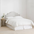Silver Nail Button Notched Headboard I648