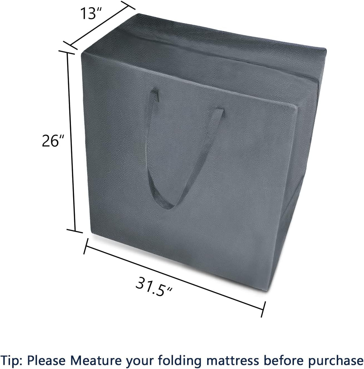 Folding Mattress Storage Bag, Waterproof Reusable Case, Grey S66352