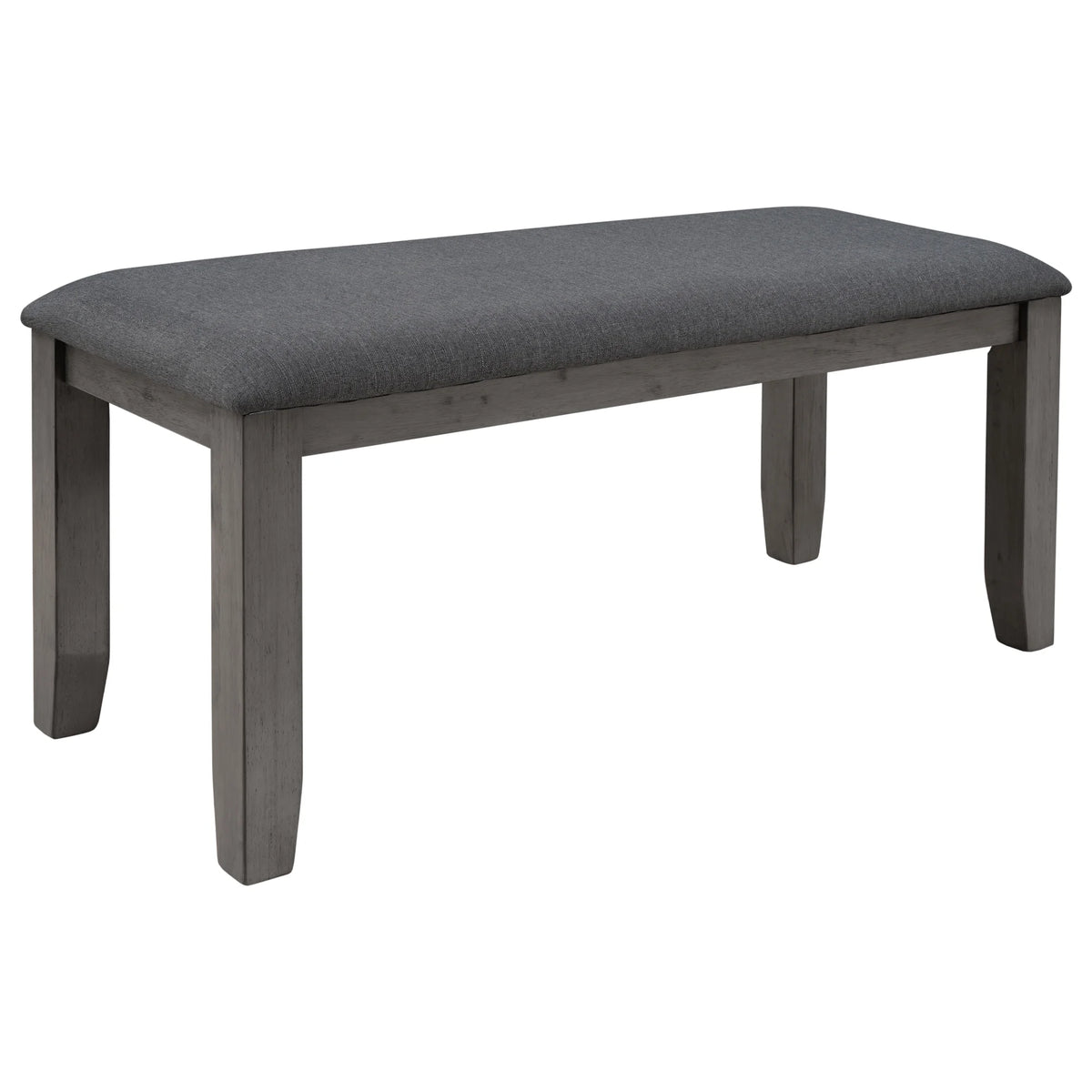 Gray Wood Dining Table and Chairs with Bench W2526