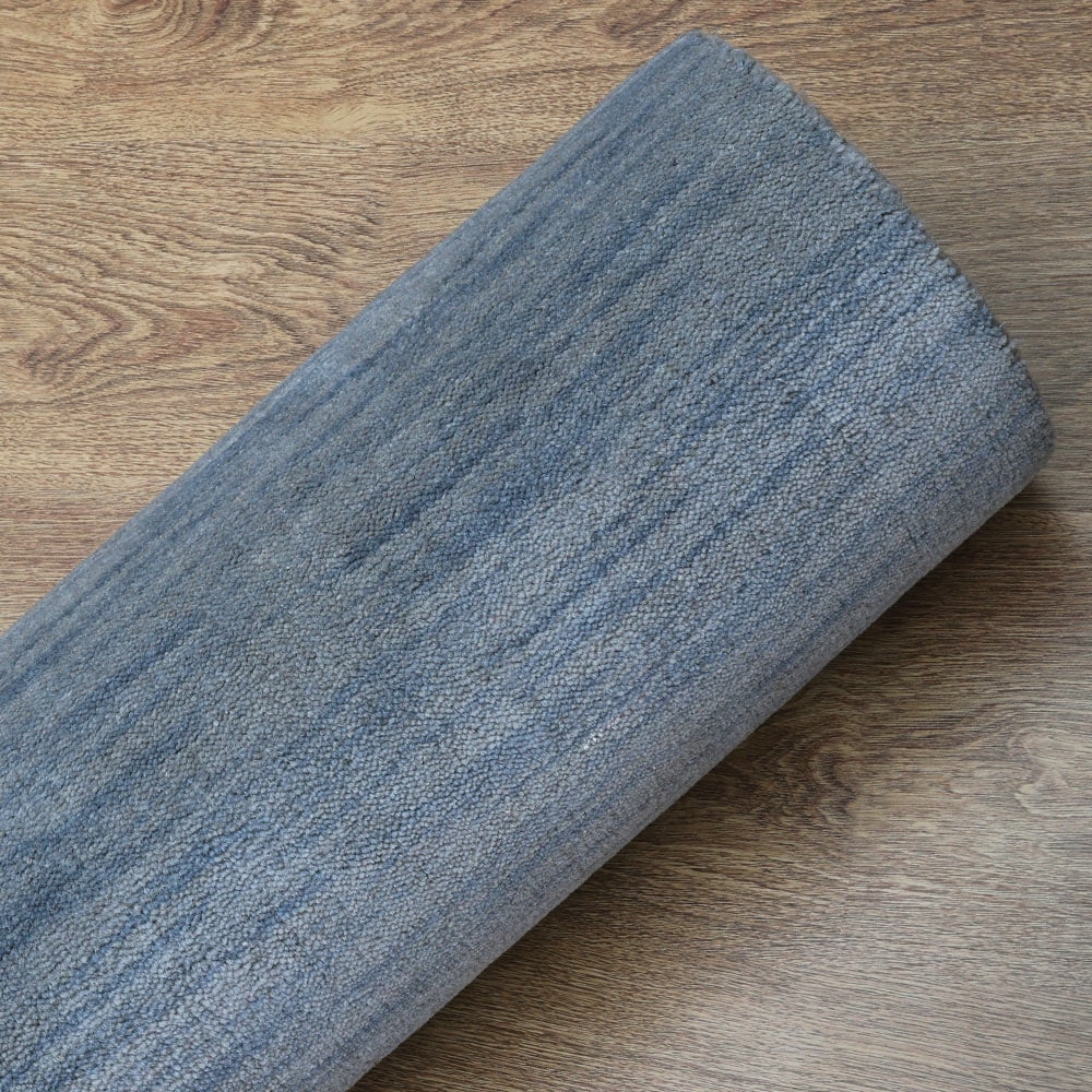 Hand Knotted Wool Area Rug, 3'x5', Light Blue S108983