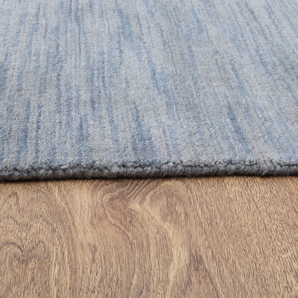 Hand Knotted Wool Area Rug, 3'x5', Light Blue S108983