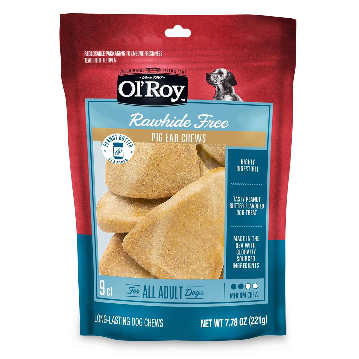 Peanut Butter Flavor Pig Ear Chews C84962
