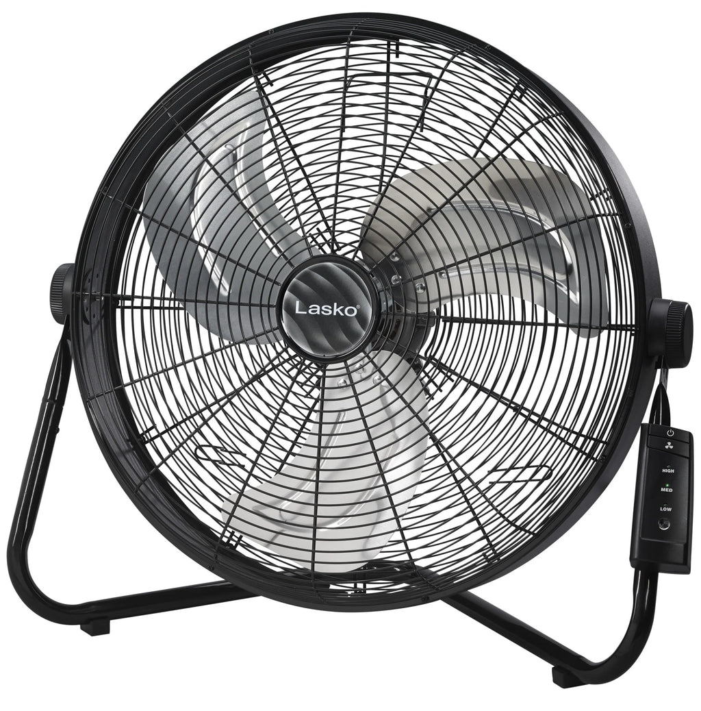 20 High Velocity Floor Fan with Remote, Black D21347