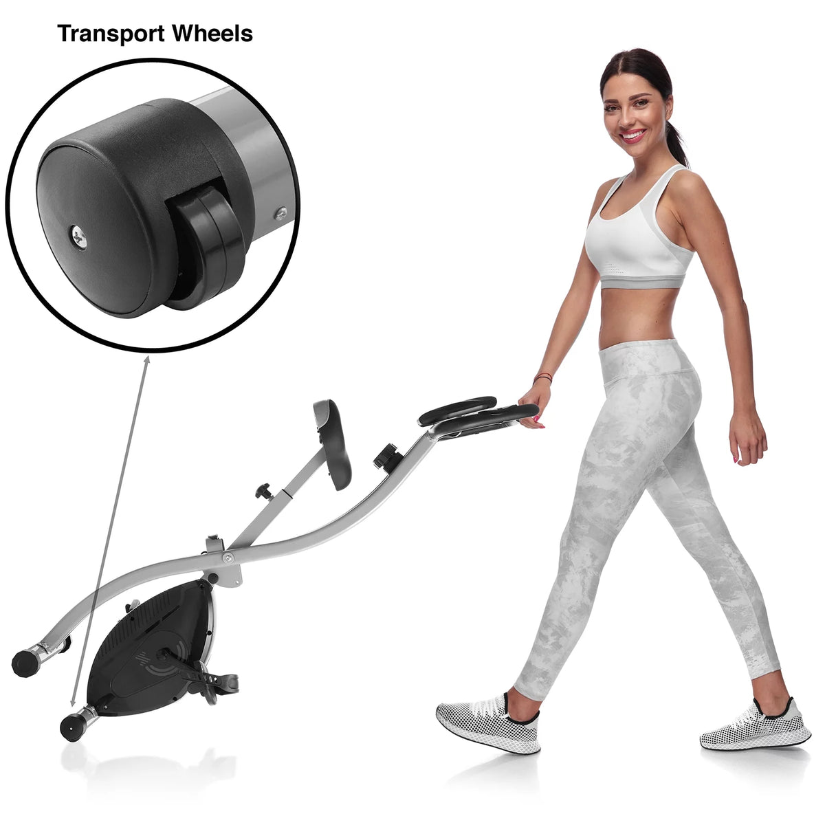 Folding Upright Stationary Exercise Bike with Magnetic Resistance S411609