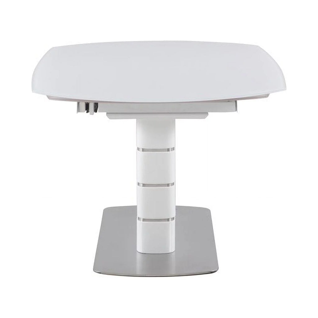 White Steel and MDF Extendable Dining Table F52454