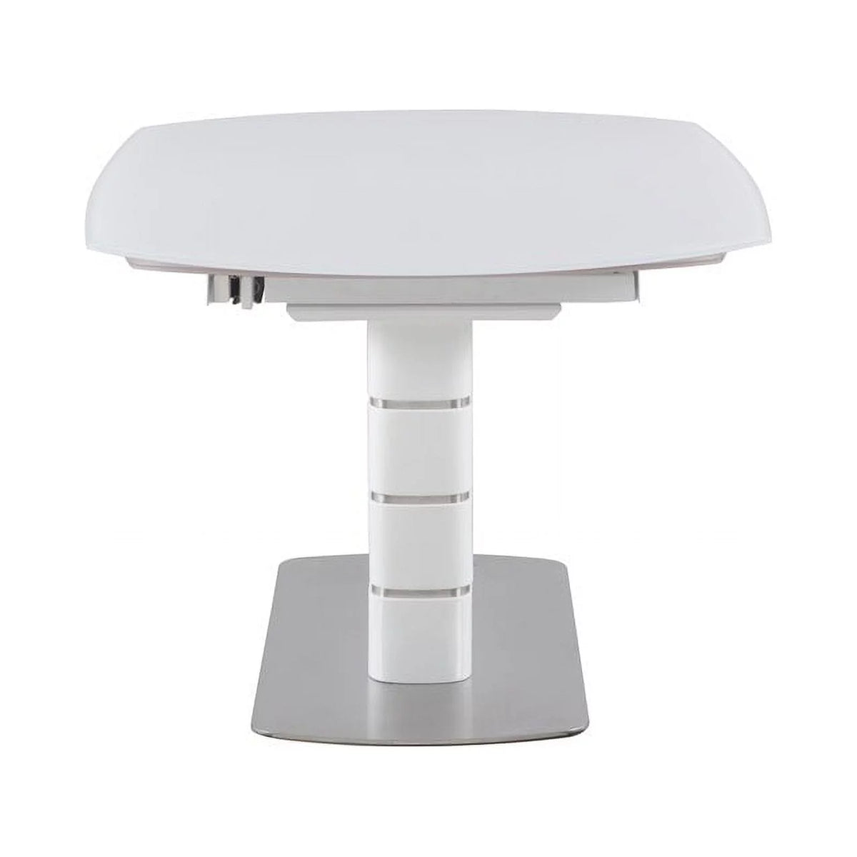 White Steel and MDF Extendable Dining Table F52454