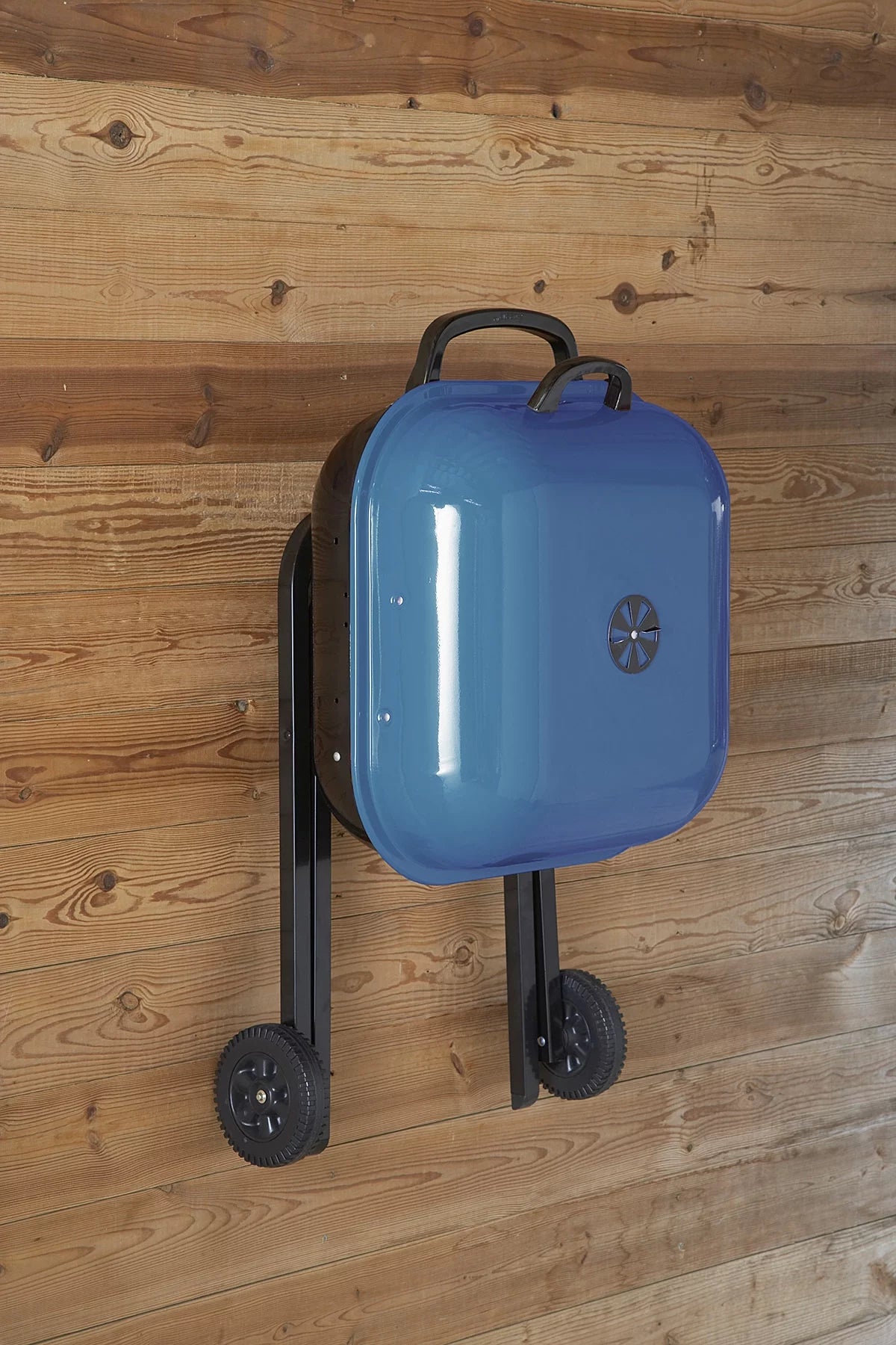 Portable Steel Charcoal Grill in Blue A353