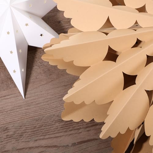12 Pcs White Paper Star Lanterns I17770