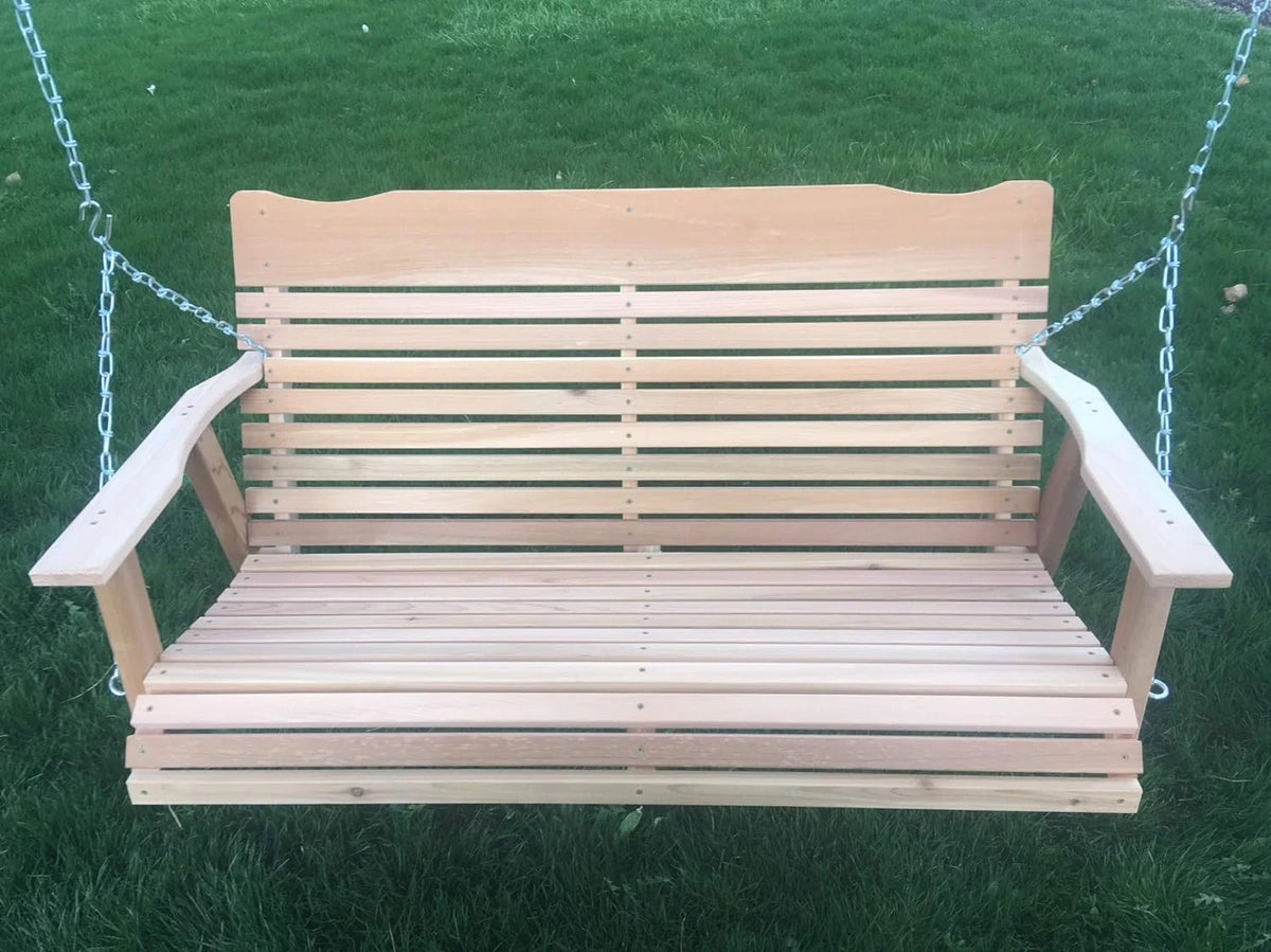4 Foot Natural Cedar Porch Swing With Chain J851519