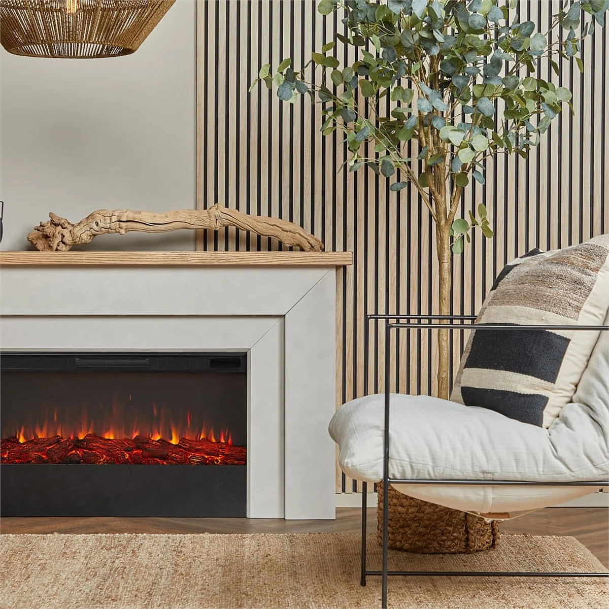 68" Wood Electric Fireplace K96622