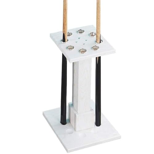 Freestanding Wooden Pool Cue Rack 8 Cue Capacity White T809353