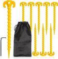 10 inch Yellow 8-Pack Plastic Ground Stakes L79332