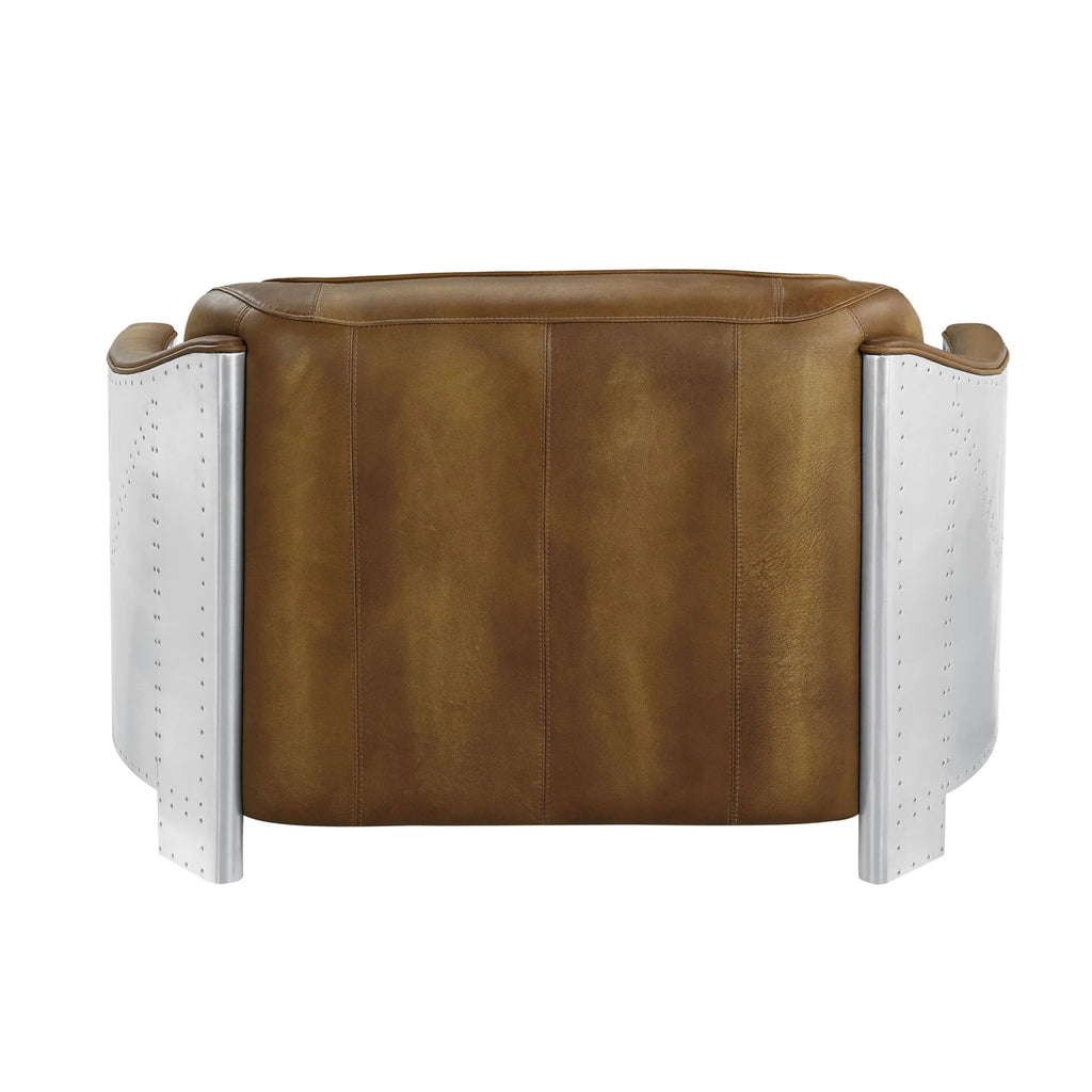 Espresso Top Grain Leather Loveseat A595