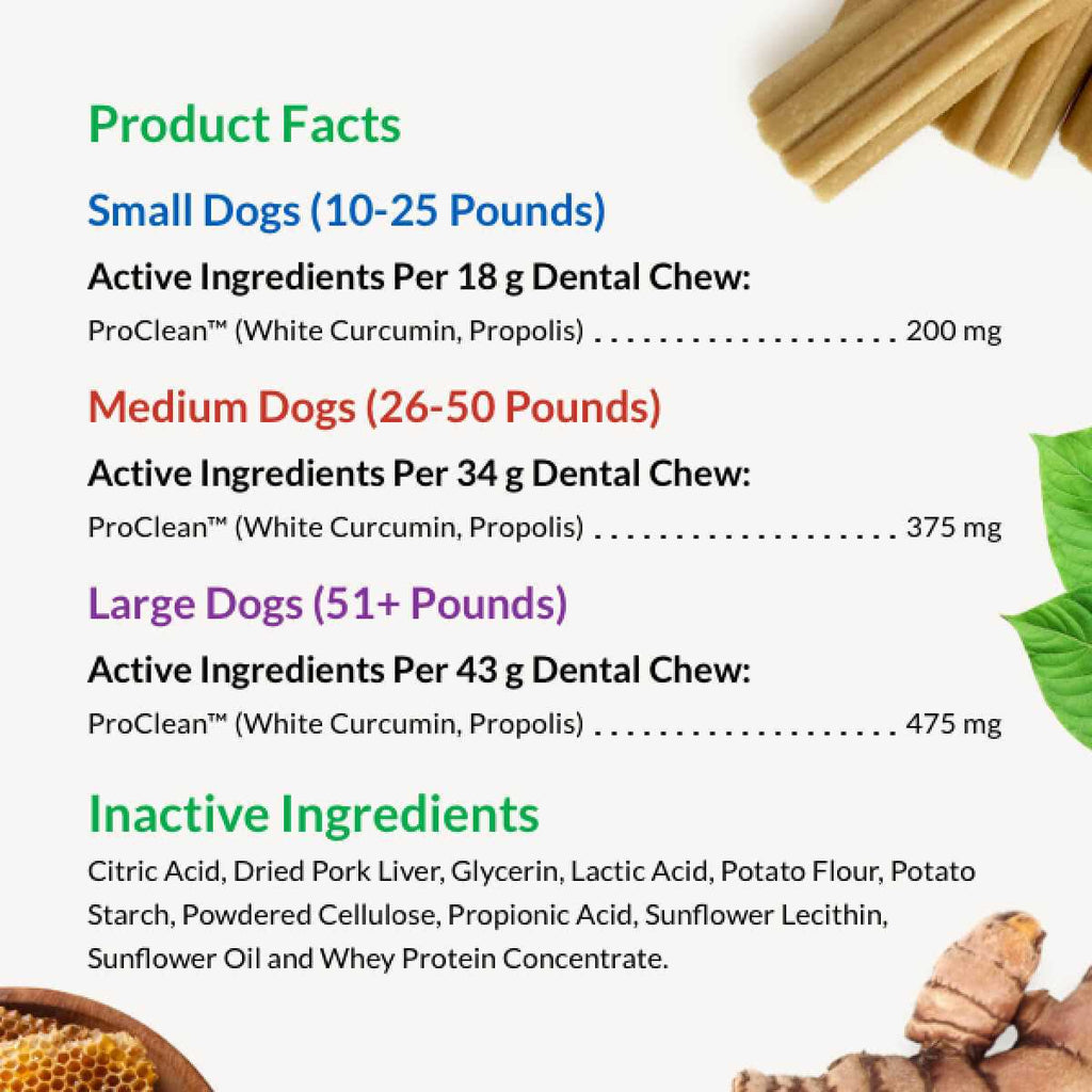 All Natural Canine Dental Chews Sticks U6117