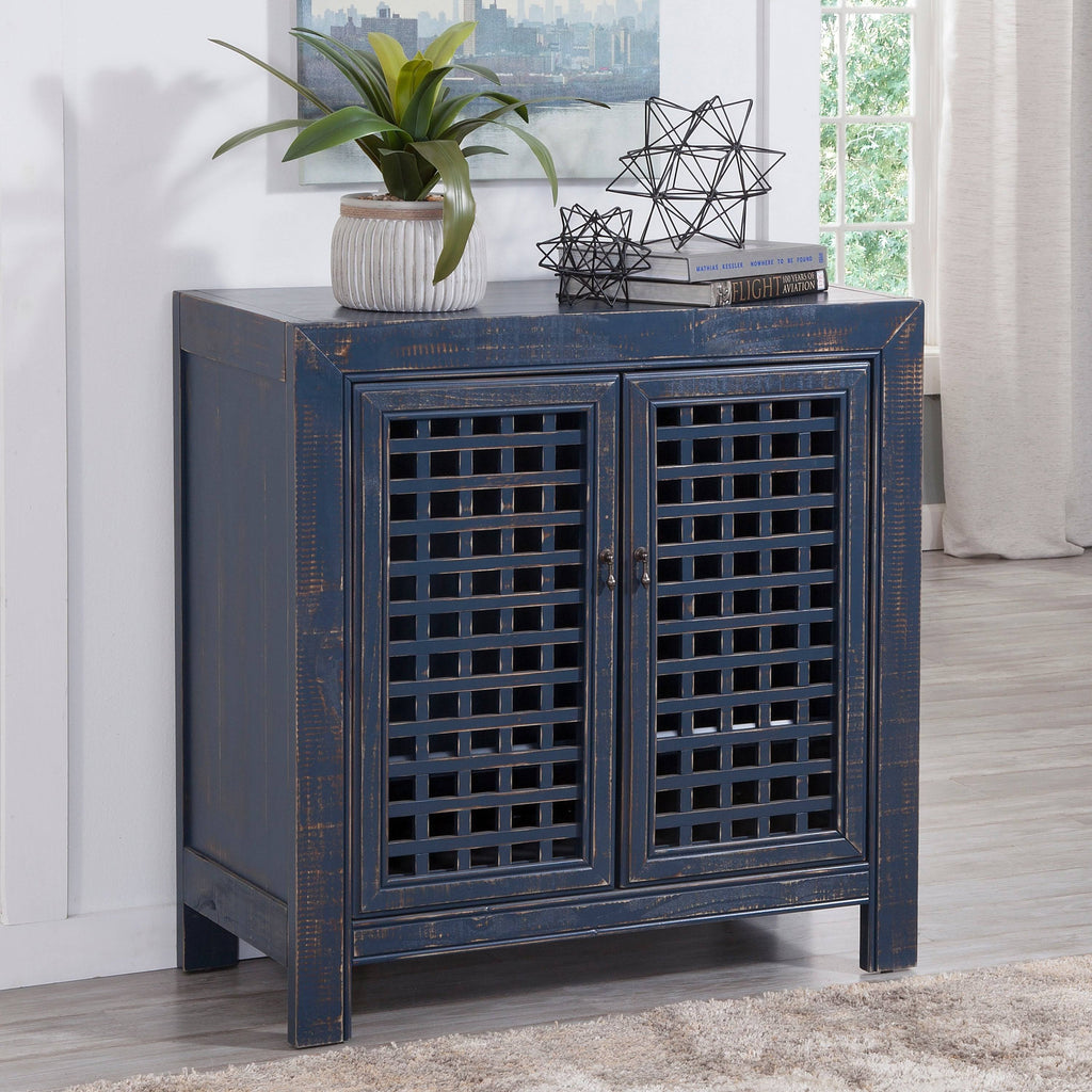 Distressed Gray Accent Cabinet P271954