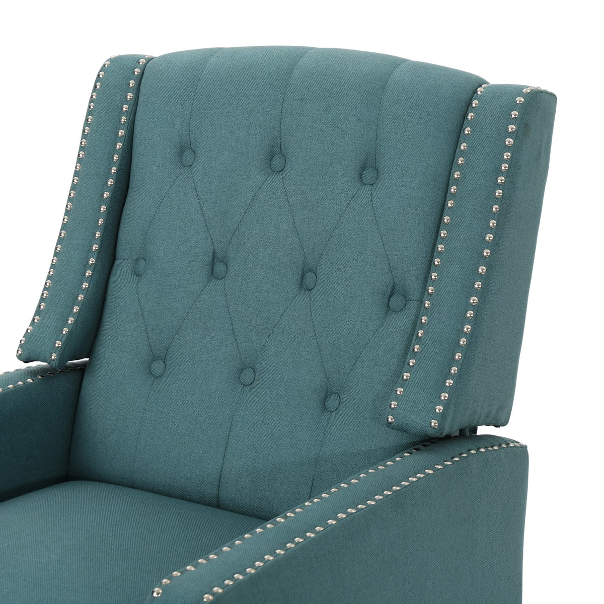Dark Teal Fabric Tufted Recliner K2794