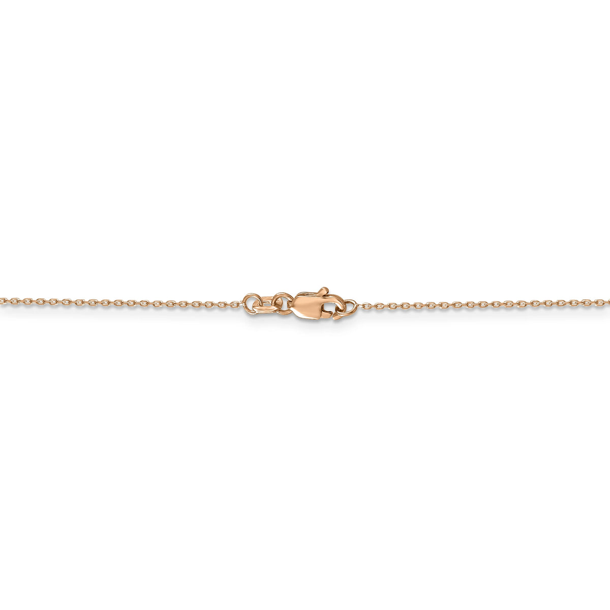14 Karat Rose Gold Diamond-cut Cable Chain Necklace J942