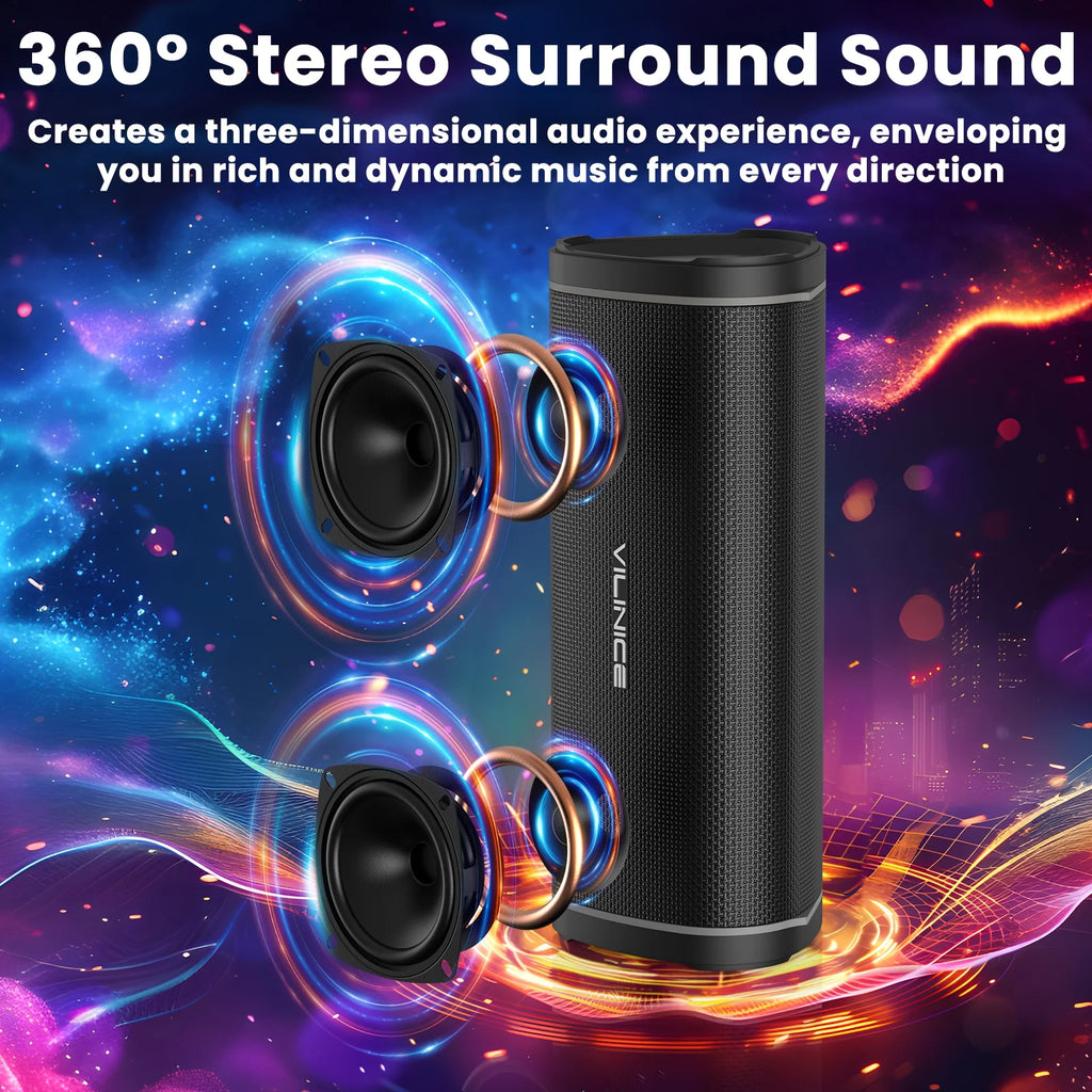 IPX6 Waterproof Portable Bluetooth Speaker with Subwoofer N1557