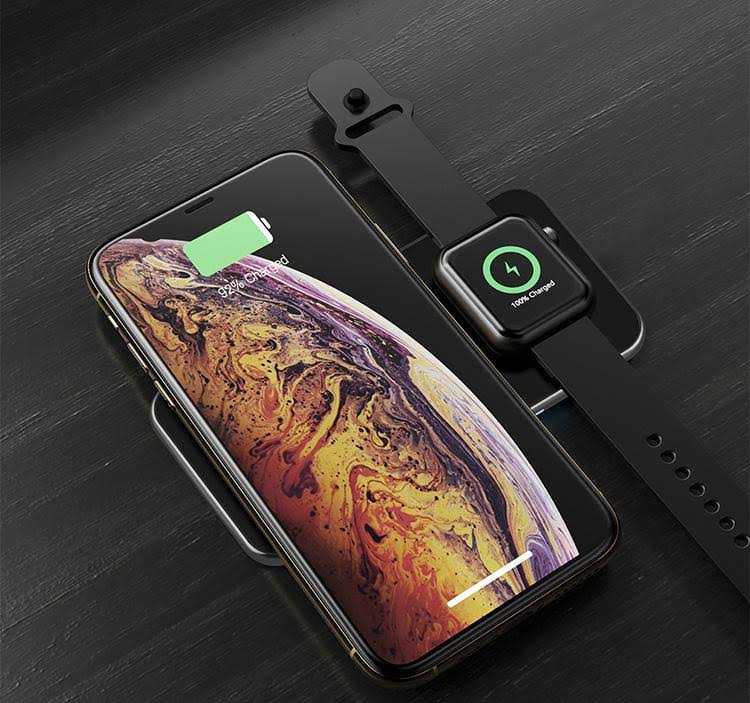 Black 3-in-1 Glass Wireless Charge Pad G487